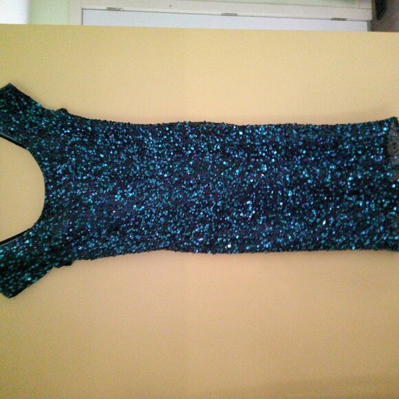 Scala Blue Sequin Mini Dress - Picture 2 of 10